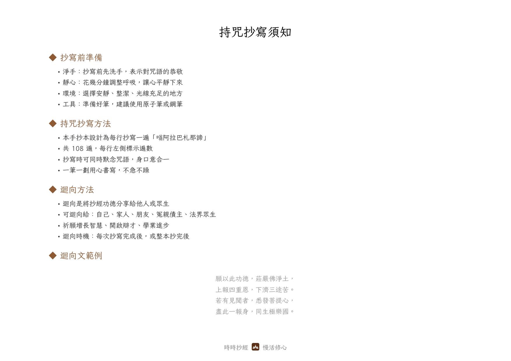 抄經須知