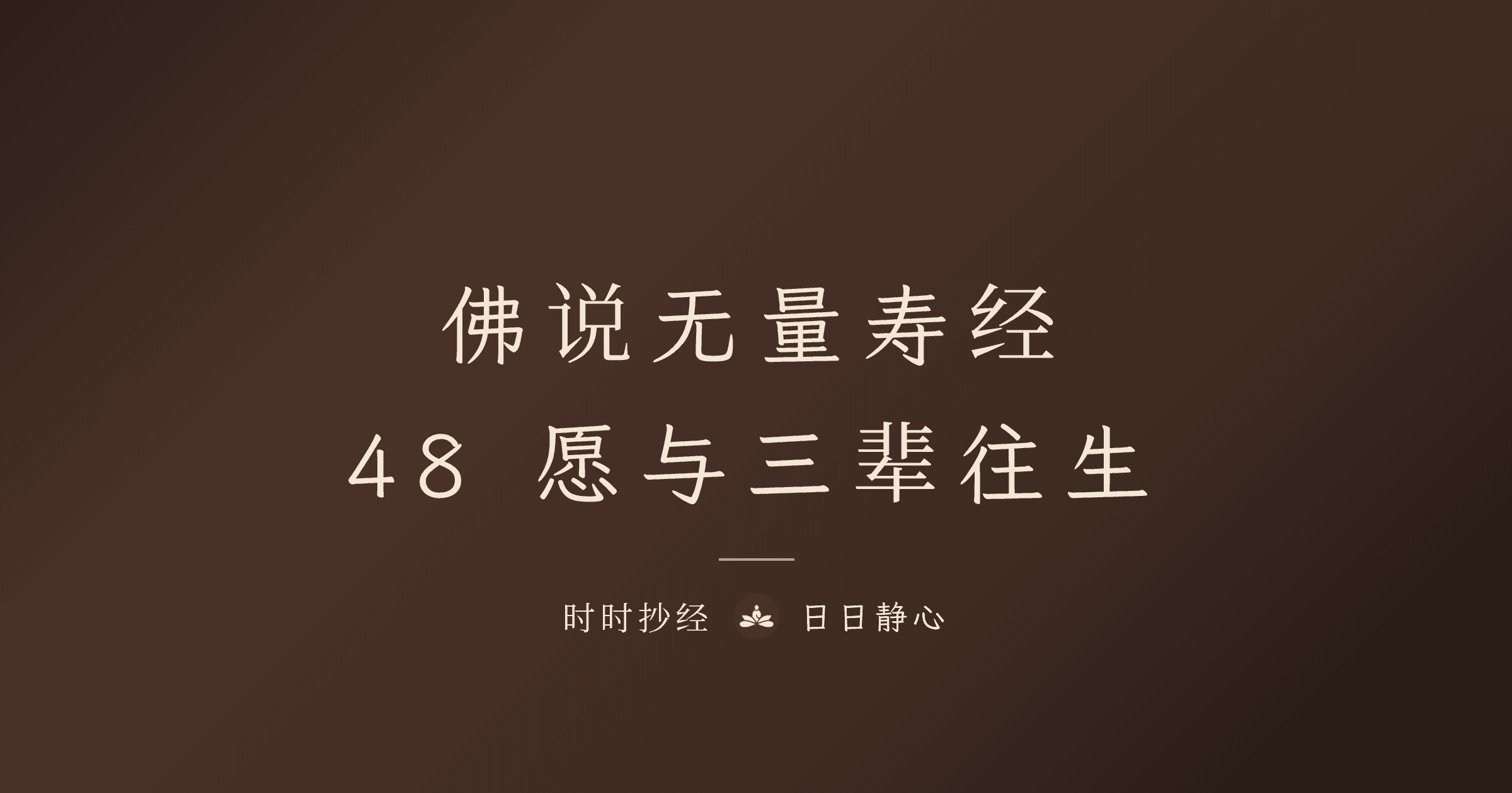 佛说无量寿经完整指南|48 大愿与三辈往生|时时抄经